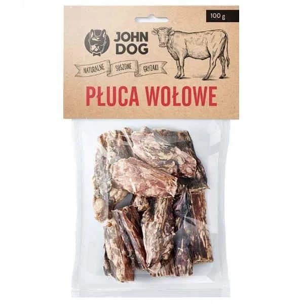 John Dog przysmak dla psów Płuca Wołowe naturalne Suszone 100 g