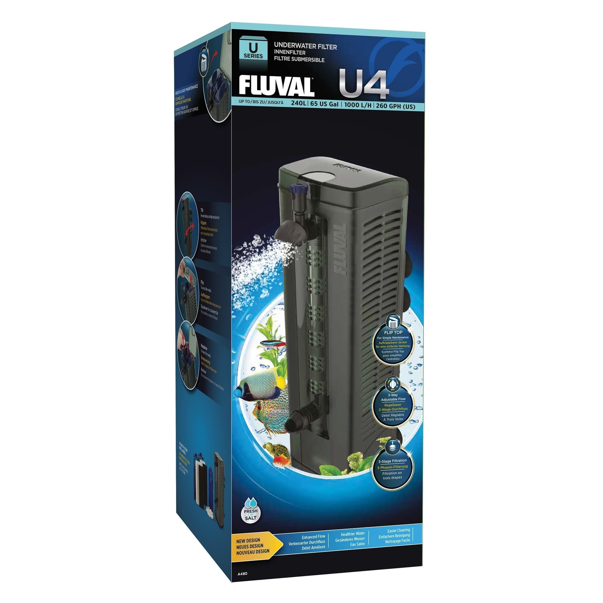 Fluval Filtr wewnętrzny U4 od Hagen do 240 l