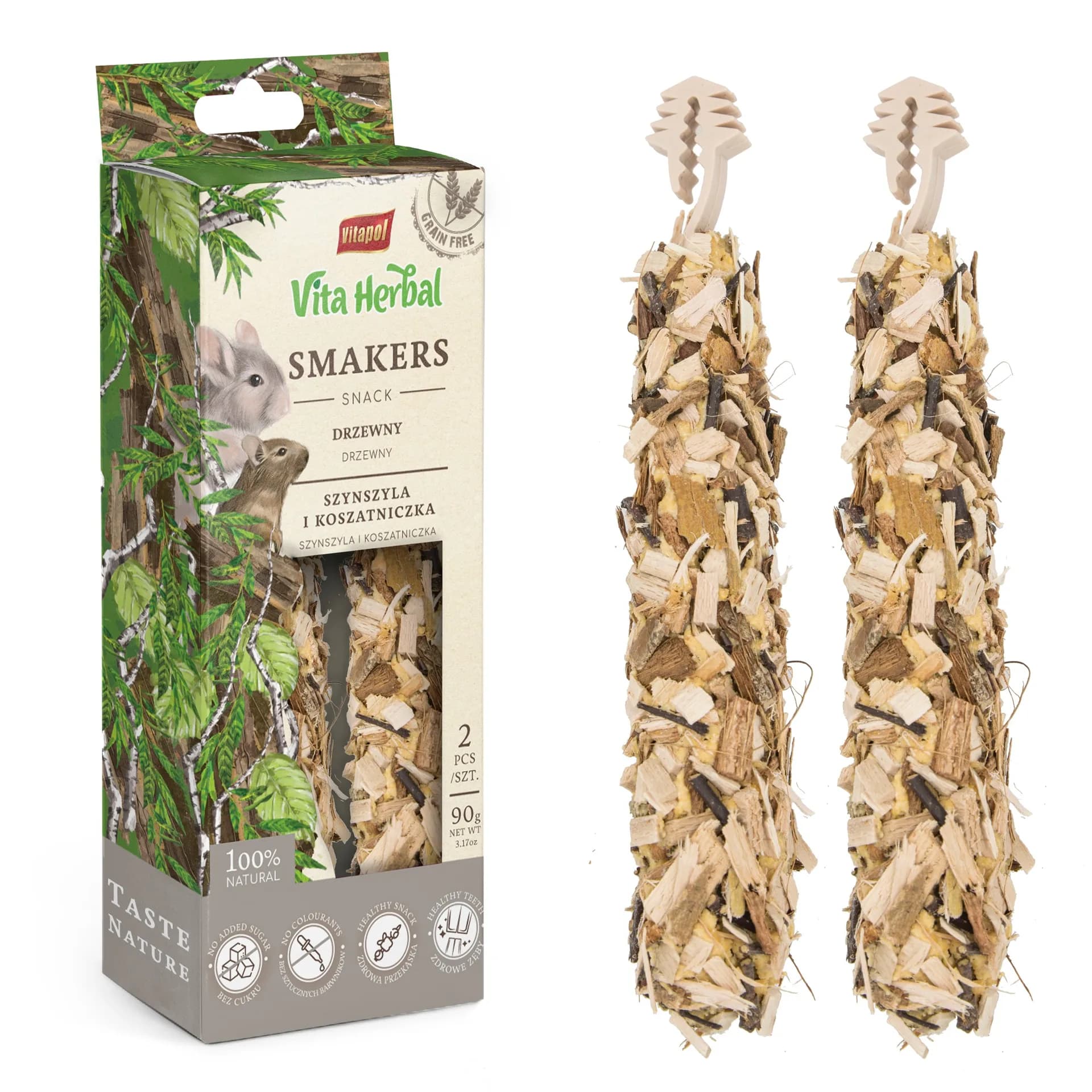 Vitapol Vita Herbal Smakers drzewny dla szynszyli i koszatniczki 90 g 1 szt.