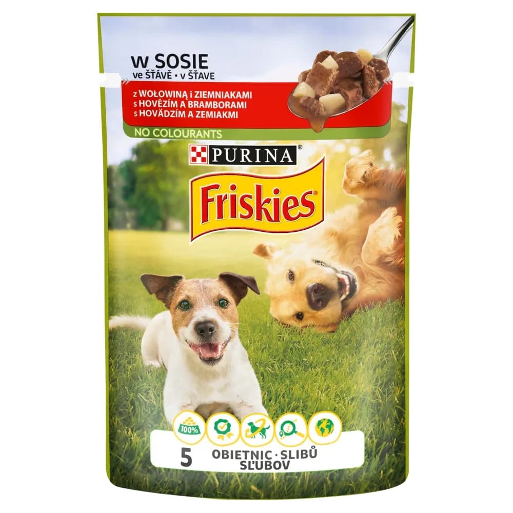Friskies Purina Adult dla psa wołowina z ziemniakami 85 g