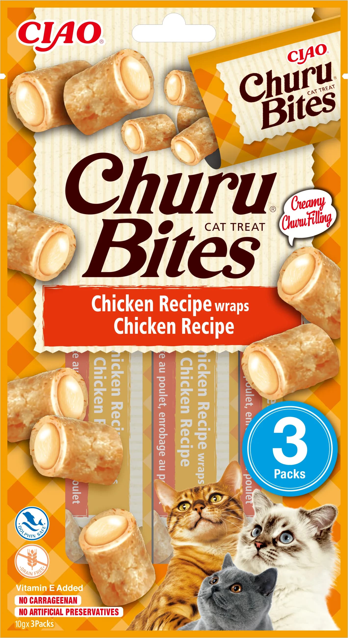 INABA Cat Churu Bites Chicken Wraps 3 × 10 g