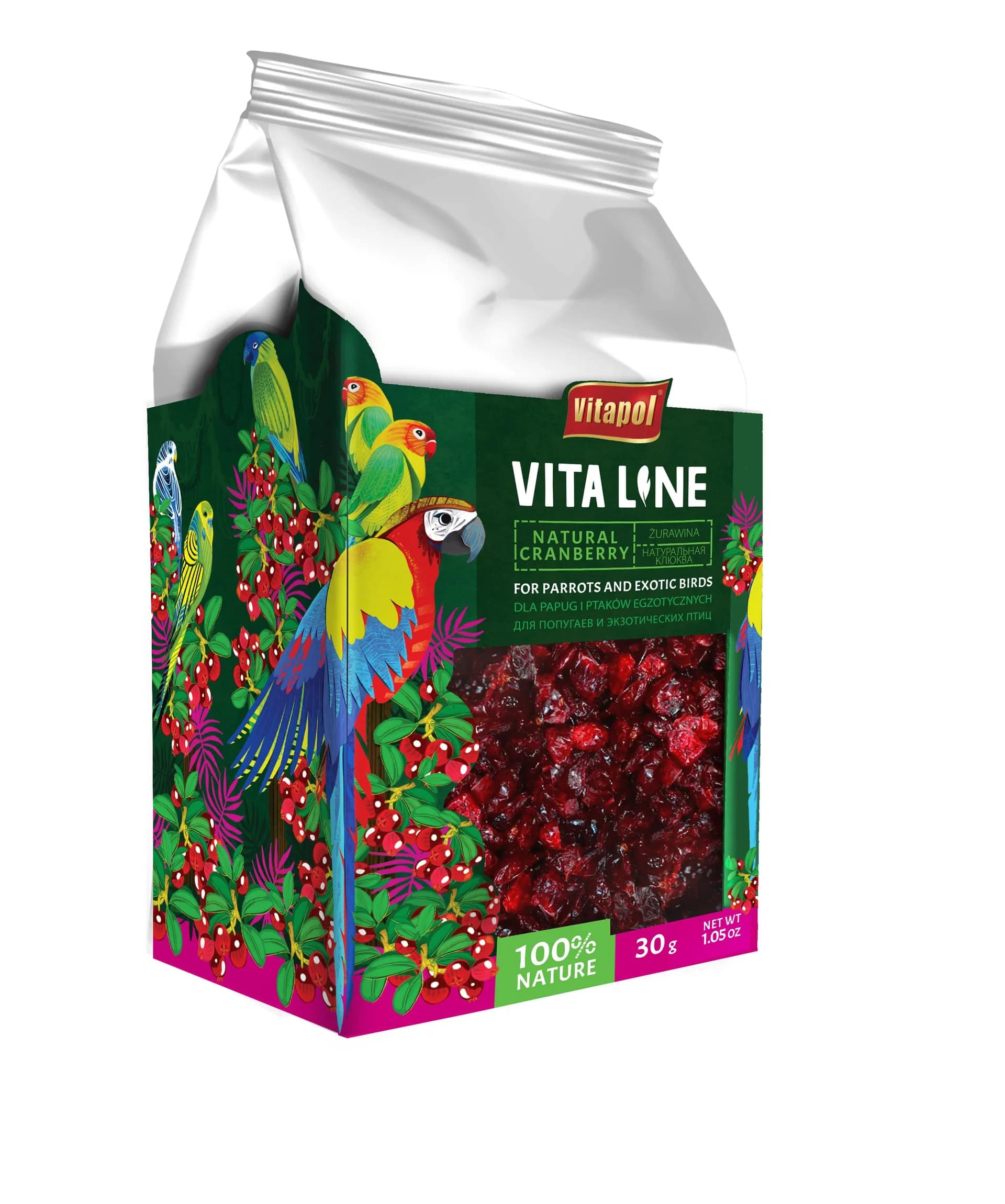 Vitapol Vitaline przysmak dla papug i ptaków egzotycznych Żurawina 30 g