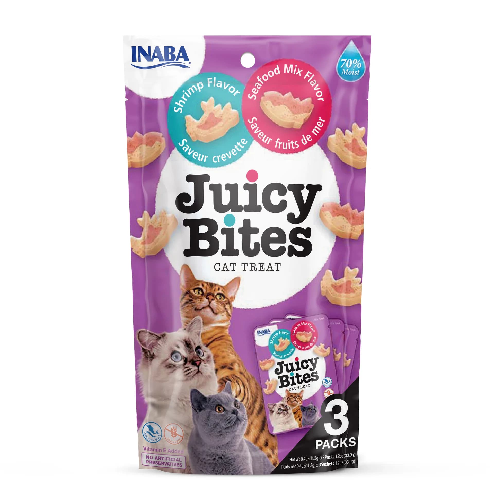 INABA Cat Juicy Bites przysmak dla kotów Shrimp/seafood 11 3 g