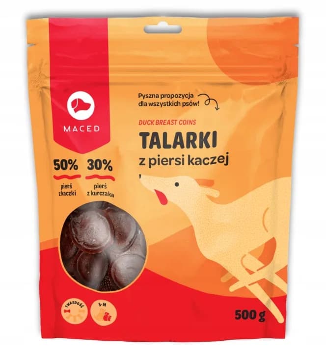Maced przysmaki dla psów Talarki z Kaczki smakołyk z Piersi Kaczej 500 g