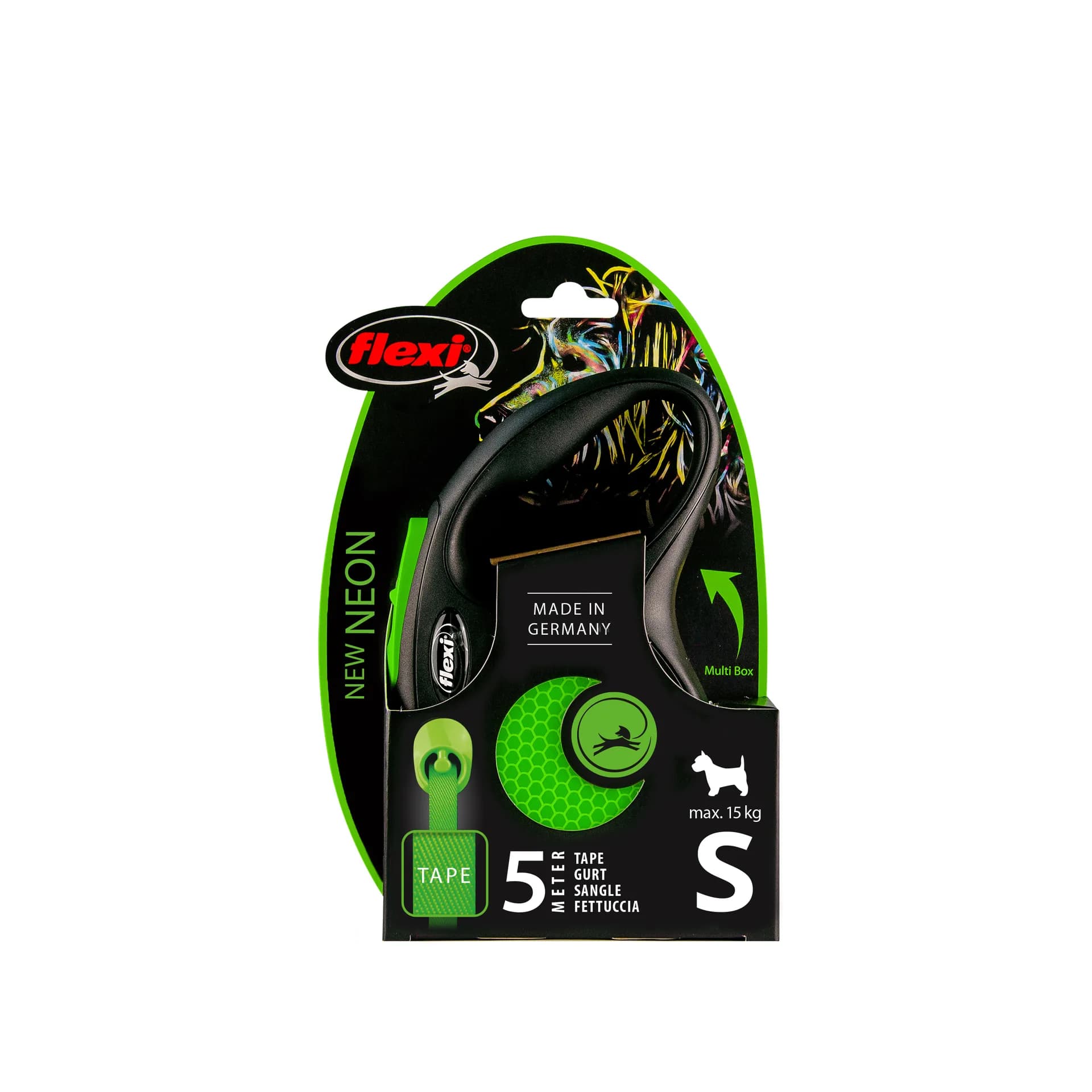 Flexi New Neon smycz automatyczna dla psa taśma – żółty, do 25 kg