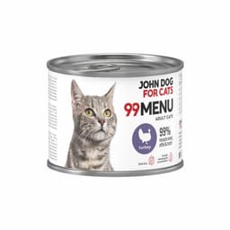 John Dog for Cats 99 Menu karma mokra z kurczakiem i indykiem dla dorosłych kotów