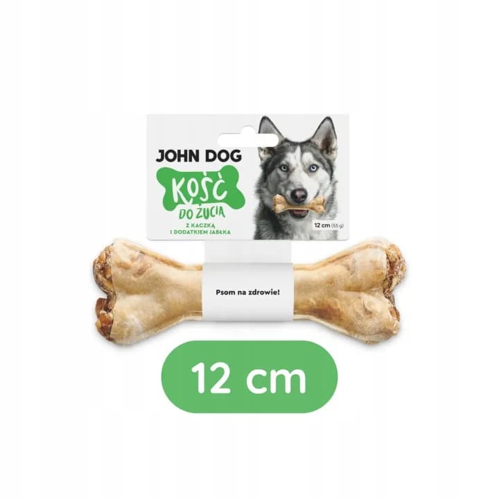 John Dog Smakołyki Kość do żucia z kaczką i jabłkiem 12 cm 1 szt.