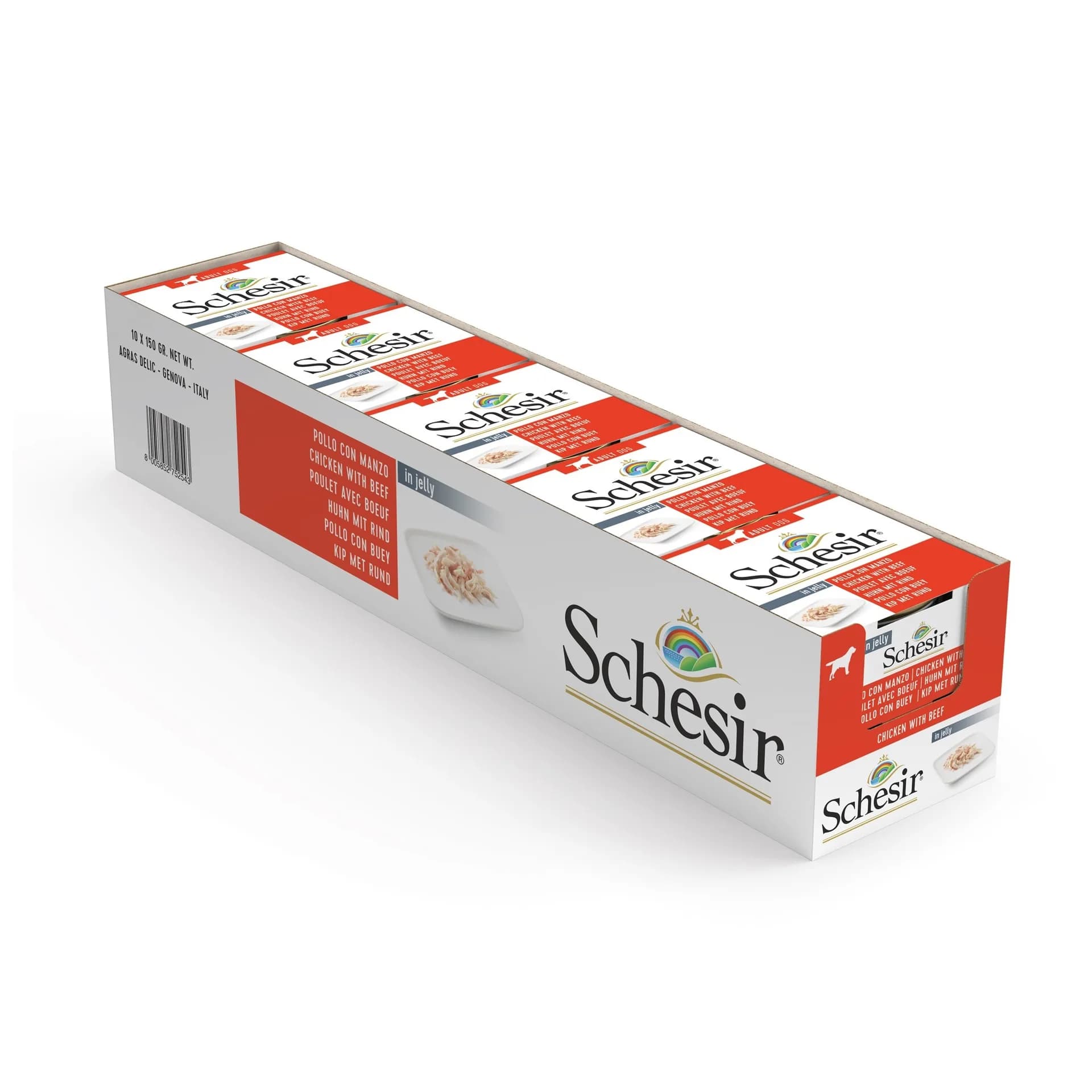 Schesir Karma mokra dla psa kurczak z wołowiną w galarecie – 150 g
