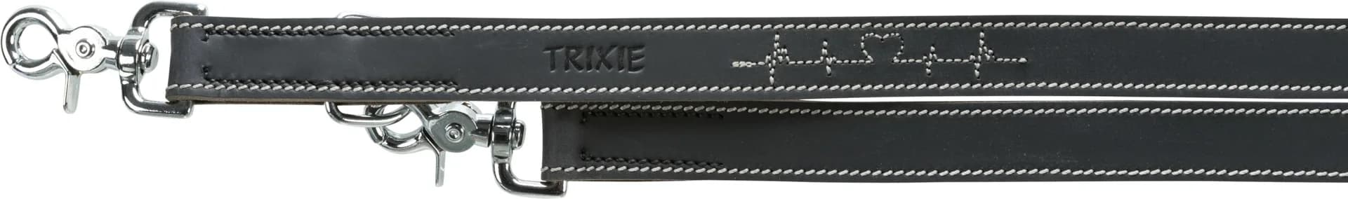 Trixie Rustic Heartbeat smycz regulowana dla psa z grubej skóry – czarny, M-L