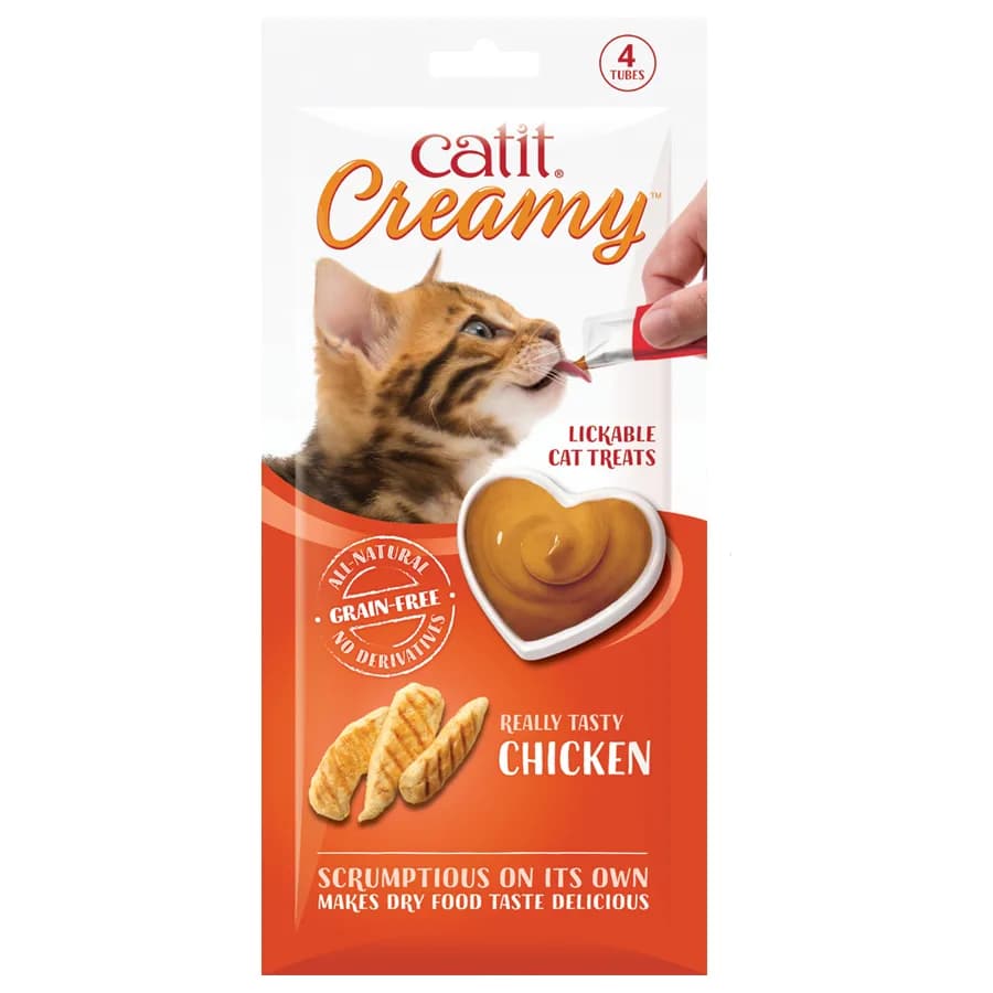 Catit Creamy Chicken przysmak dla kota kurczak 4 saszetki / opak.