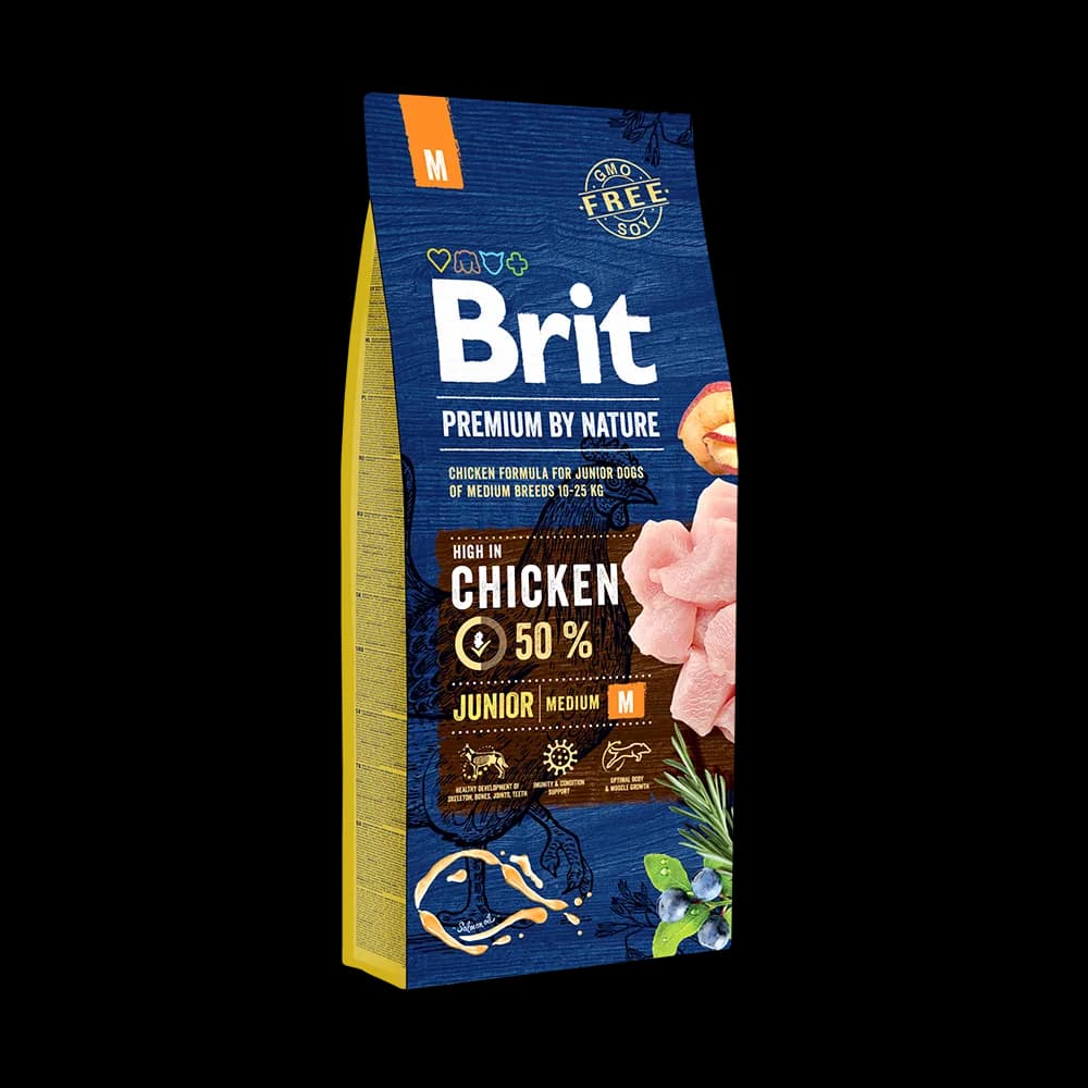 Brit Premium by Nature Junior karma sucha z kurczakiem dla szczeniąt i młodych psów średnich ras
