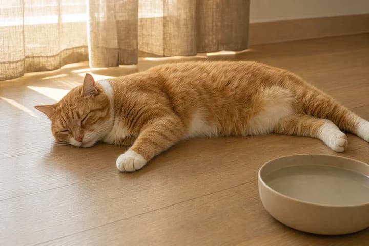 Kot w upale — jak chronić kota przed przegrzaniem w mieszkaniu