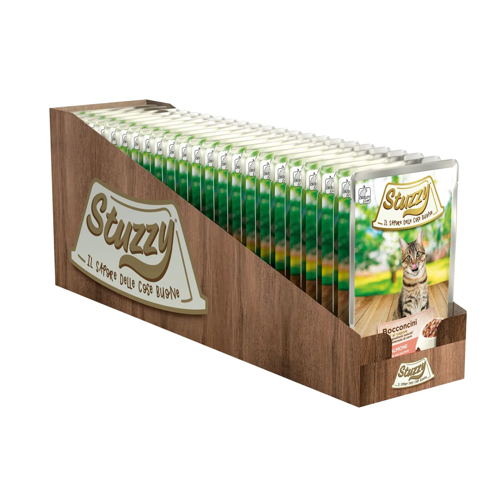 Stuzzy Bocconcini karma mokra dla dorosłych kotów o smaku łosoś w sosie 85 g
