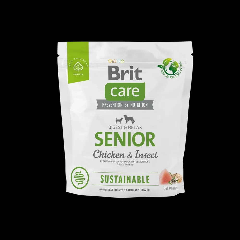 Brit Care Dog Sustainable Senior Chicken Insect sucha karma dla starszego psa z kurczakiem i owadami – 12 kg