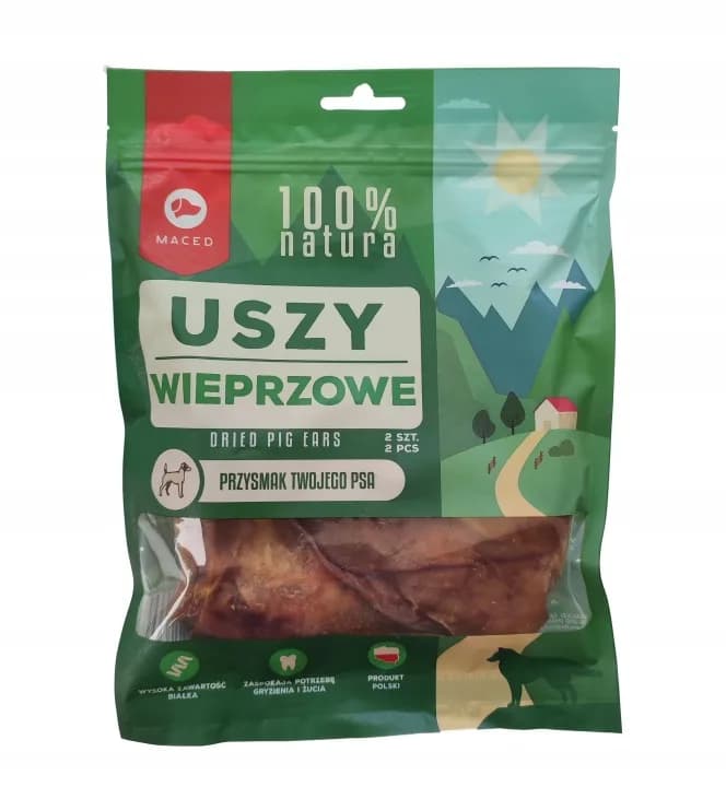 Maced Przysmak Smakołyk dla psa Ucho Wieprzowe 100% Natura