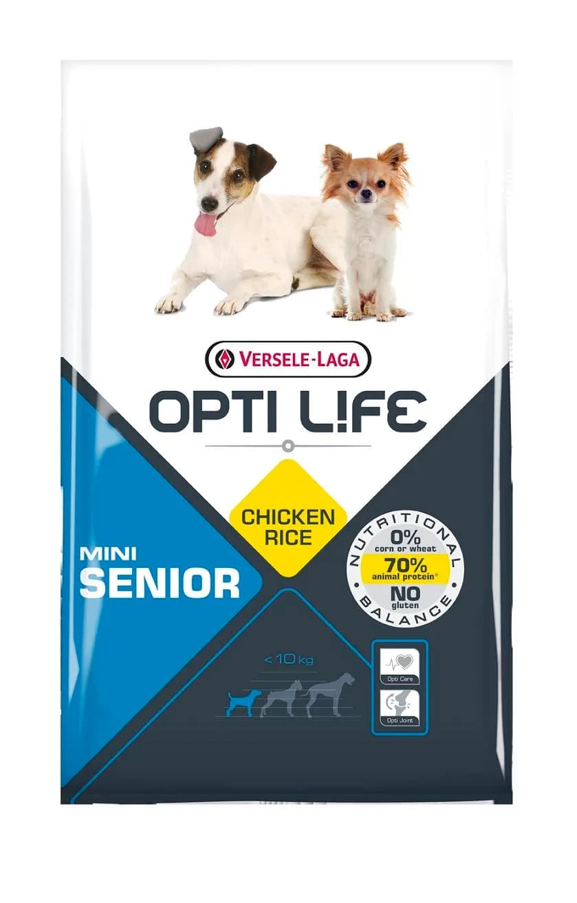 Versele-Laga Opti Life Senior Mini drobiowa karma dla starszych, dorosłych psów ras małych i miniaturowych – 2,5 kg