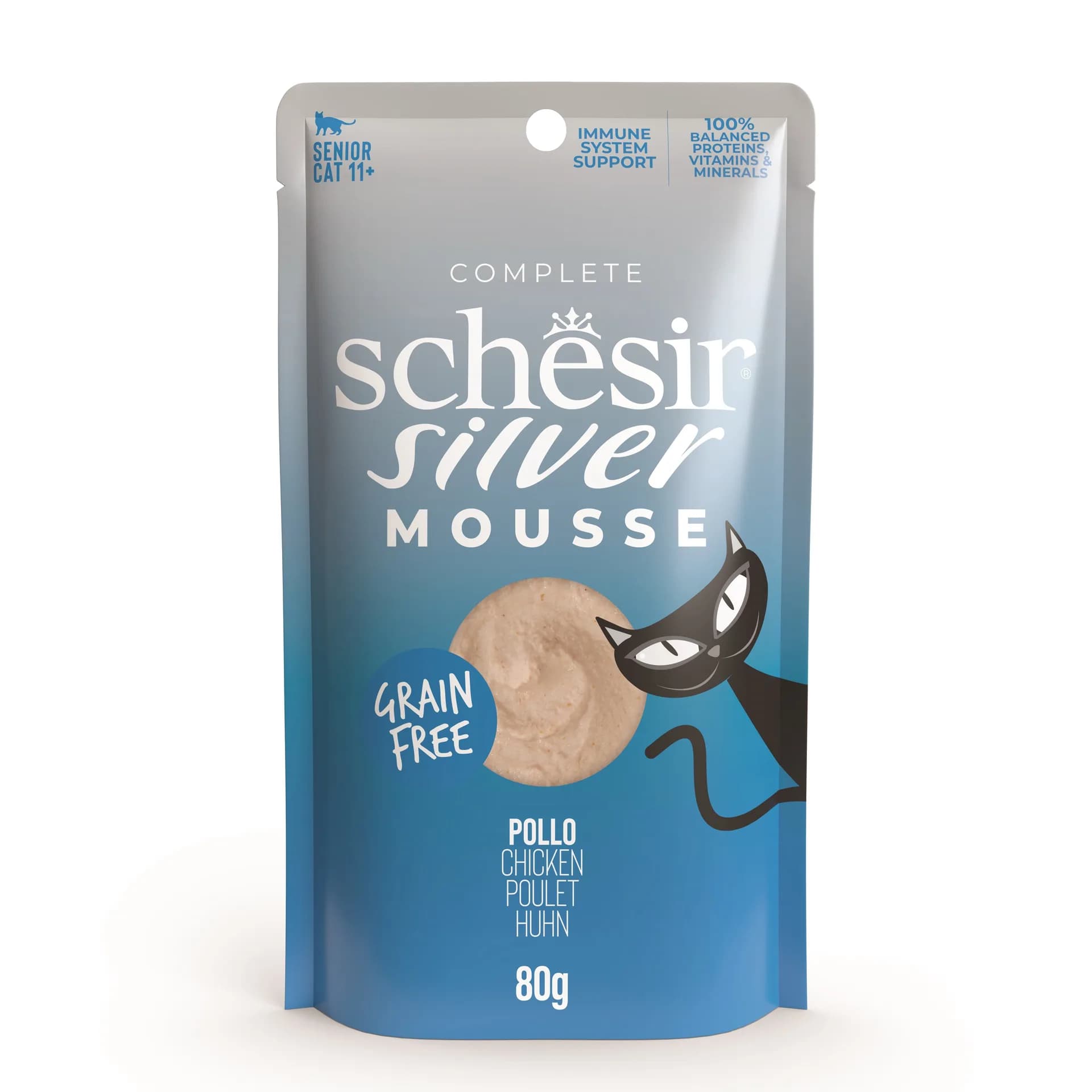 Schesir Silver Mousse karma mokra dla kota mus kurczak z dynią saszetka 80 g