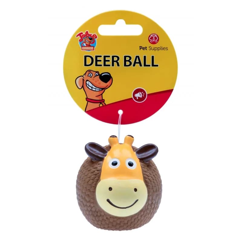 Toby's Choice piłka deer dla psa zabawka trwała gumowa ø 6,5 cm