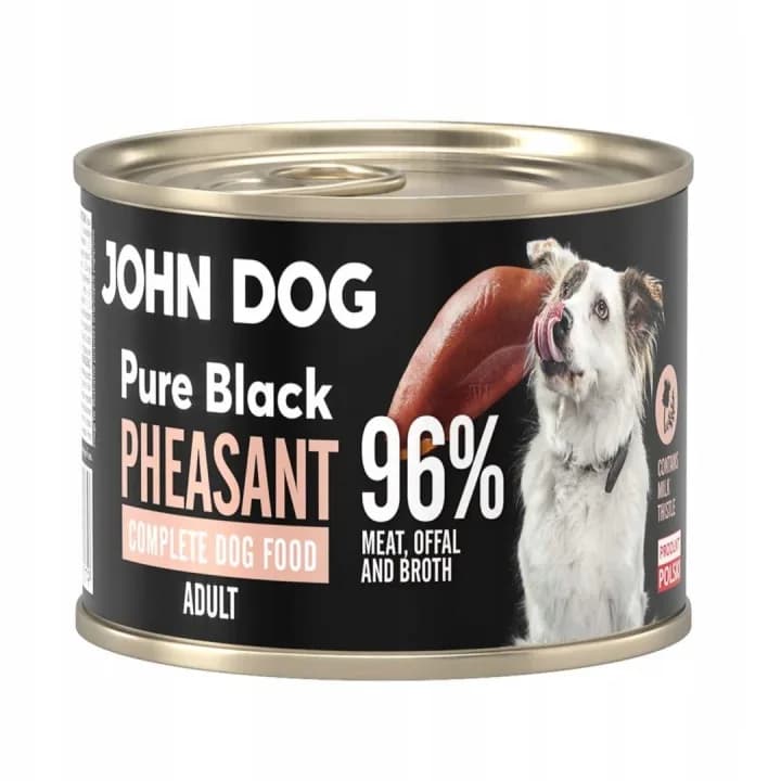 John Dog Pure Black karma mokra dla dorosłych psów z bażantem