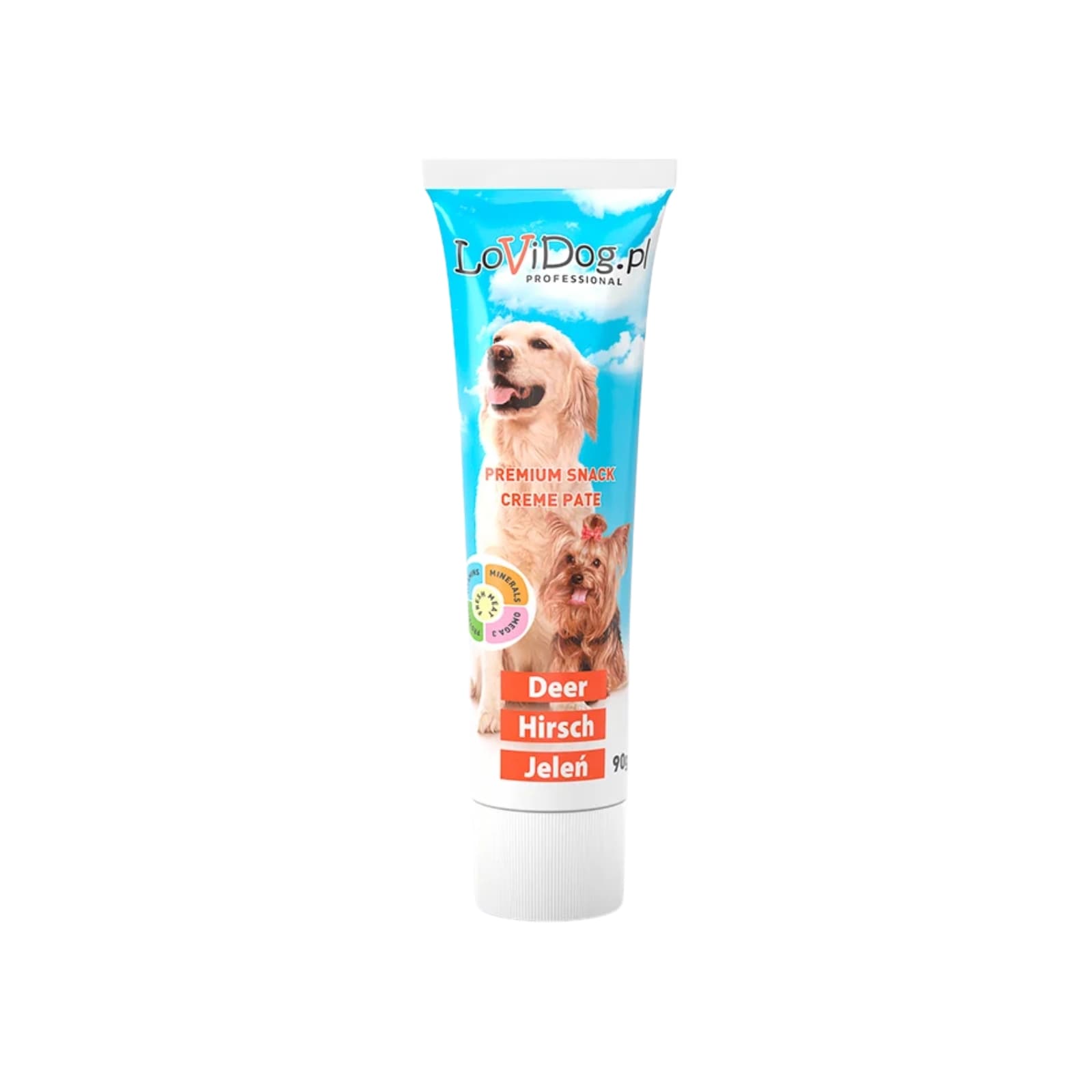 Lovi Dog smakołyki tubka All Life Stages przysmak Jeleń 90 g