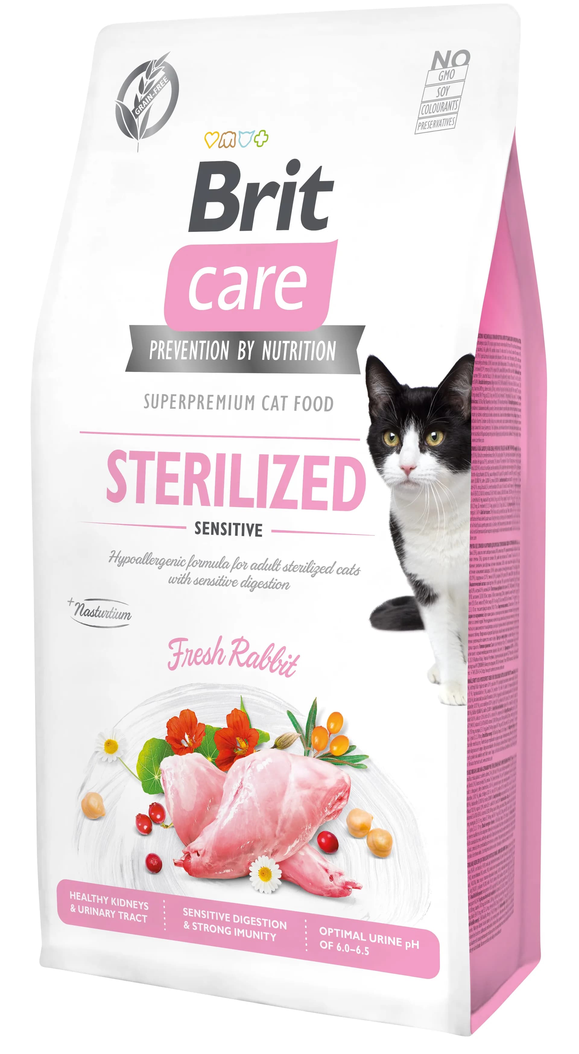 Brit Care Cat Grain Free Sterilised Sensitive Fresh Rabbit sucha karma dla kota z królikiem – 7 kg