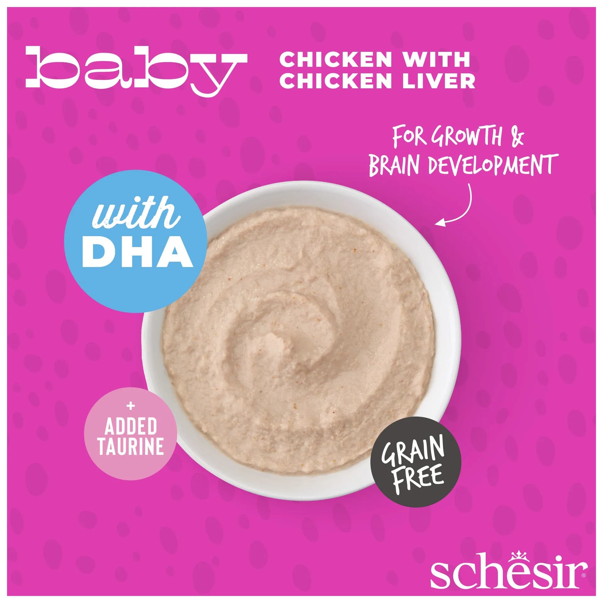 Schesir Baby Mousse karma mokra dla kociąt kurczak z wątróbką 70 g