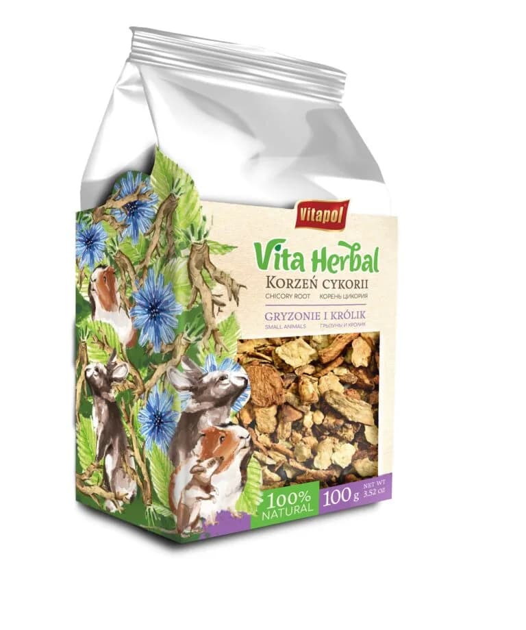 Vitapol Vita Herbal Korzeń Cykorii przysmak dla gryzoni i królika 100 g