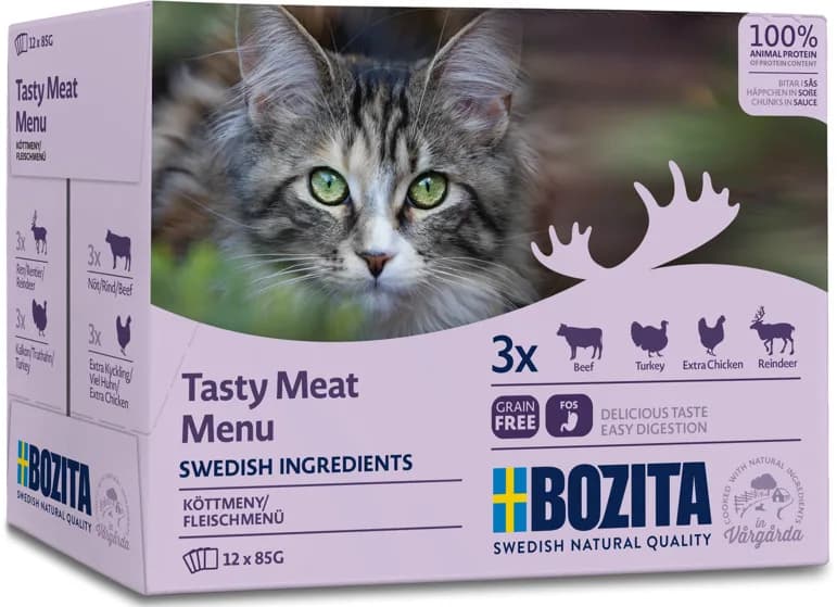 Bozita Saszetki dla kota w sosie z mięsem (mix ) 4 × 3 szt.