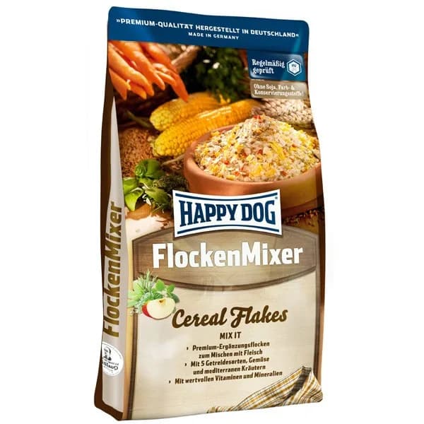 Happy Dog Flocken Mixer karma sucha dla psów Płatki wielozbożowe do mieszania z mięsem 1,5 kg