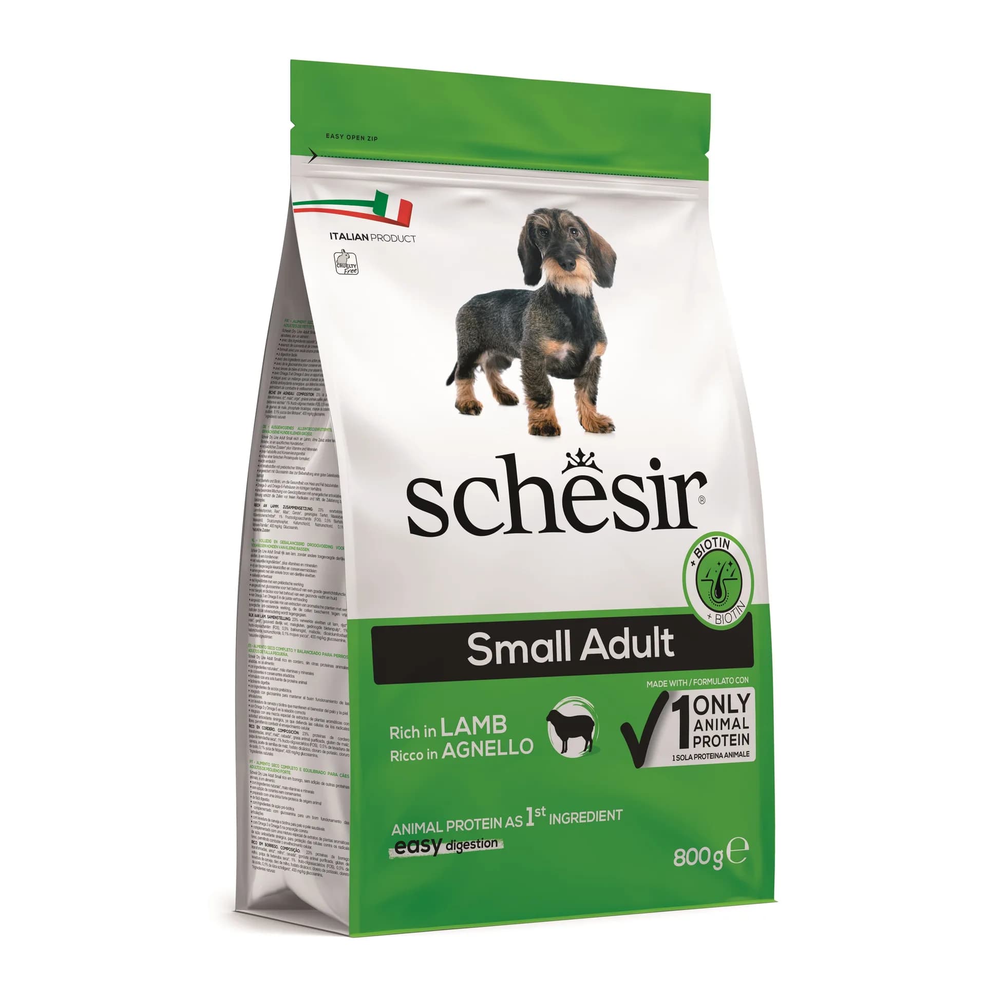 Schesir Original Small Adult with Lamb karma sucha z jagnięciną dla dorosłych psów małych ras – 0,8 kg
