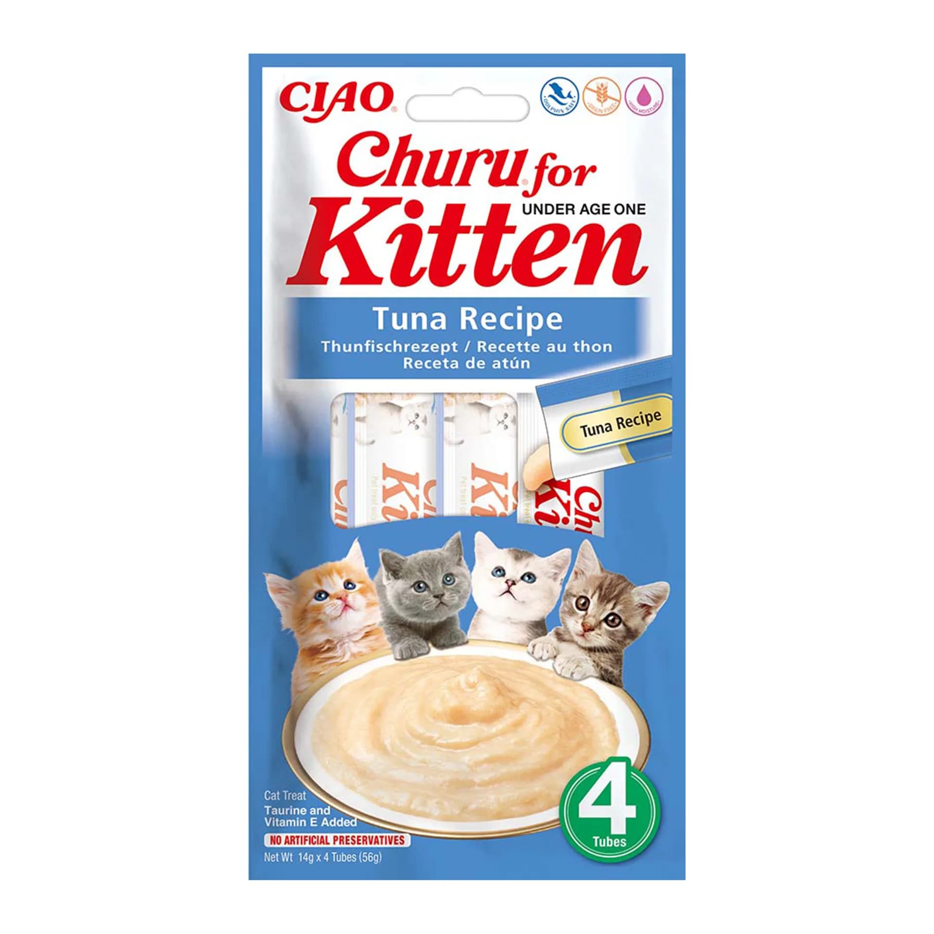 INABA Cat Churu Kitten przysmak dla kociąt Tuna 4 × 14 g