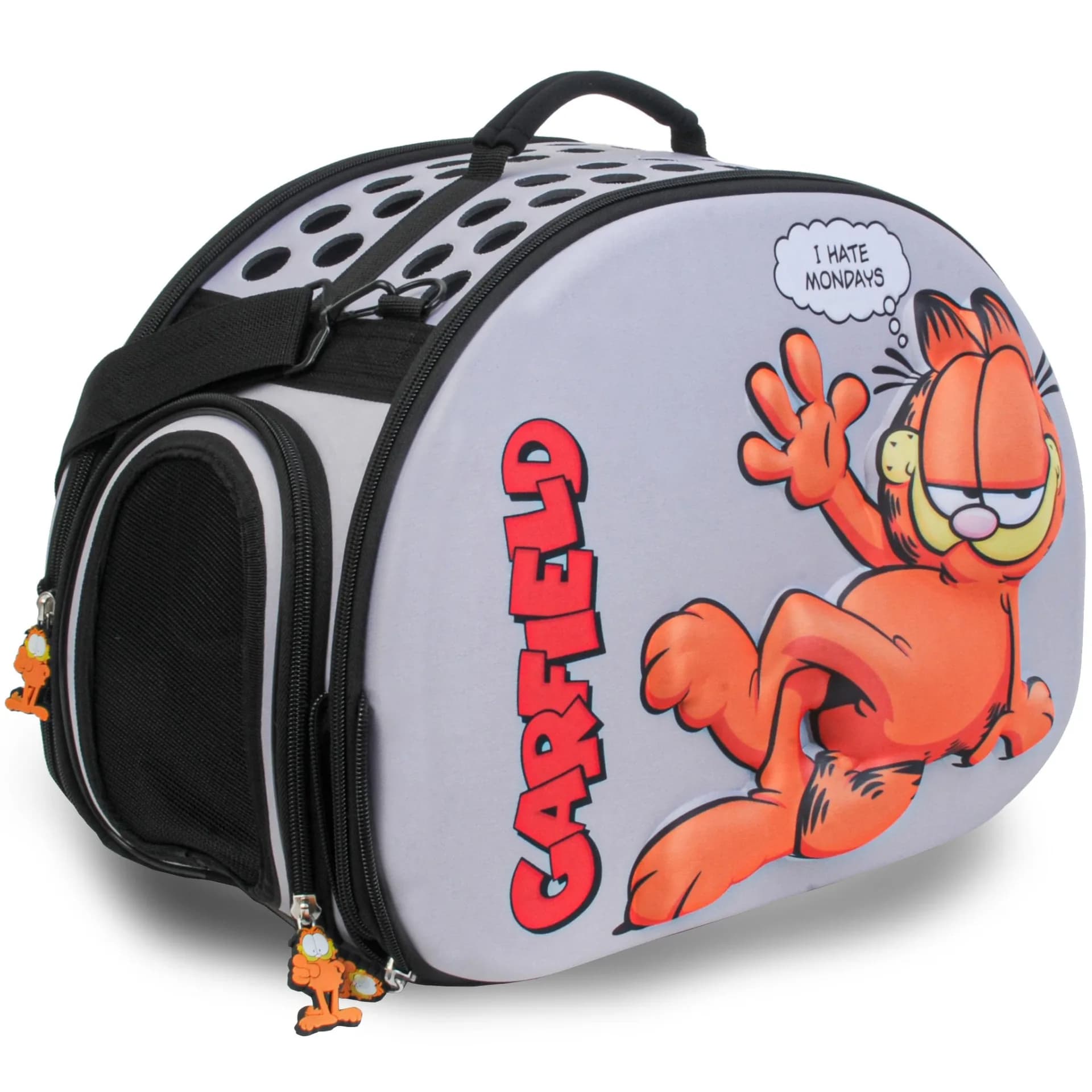 Garfield Transporter dla kota z tłoczeniem Eva 3D szary 43 × 32 × 23 cm