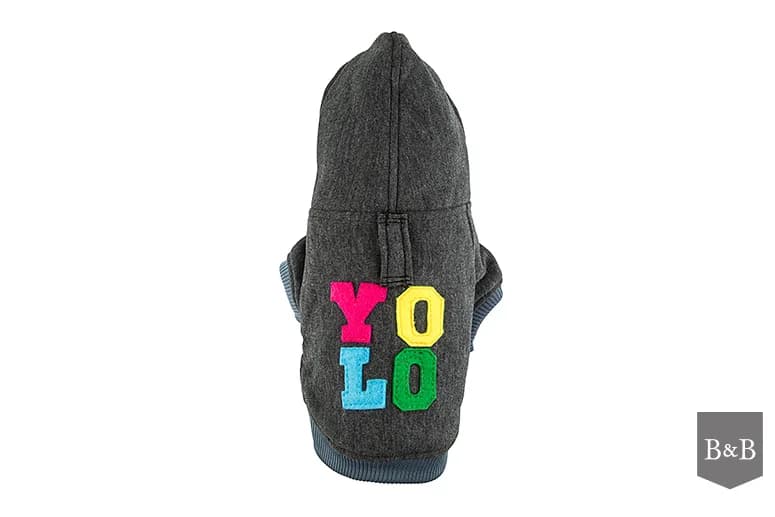 Bowl&Bone Bluza Yolo dla psa – szary, M