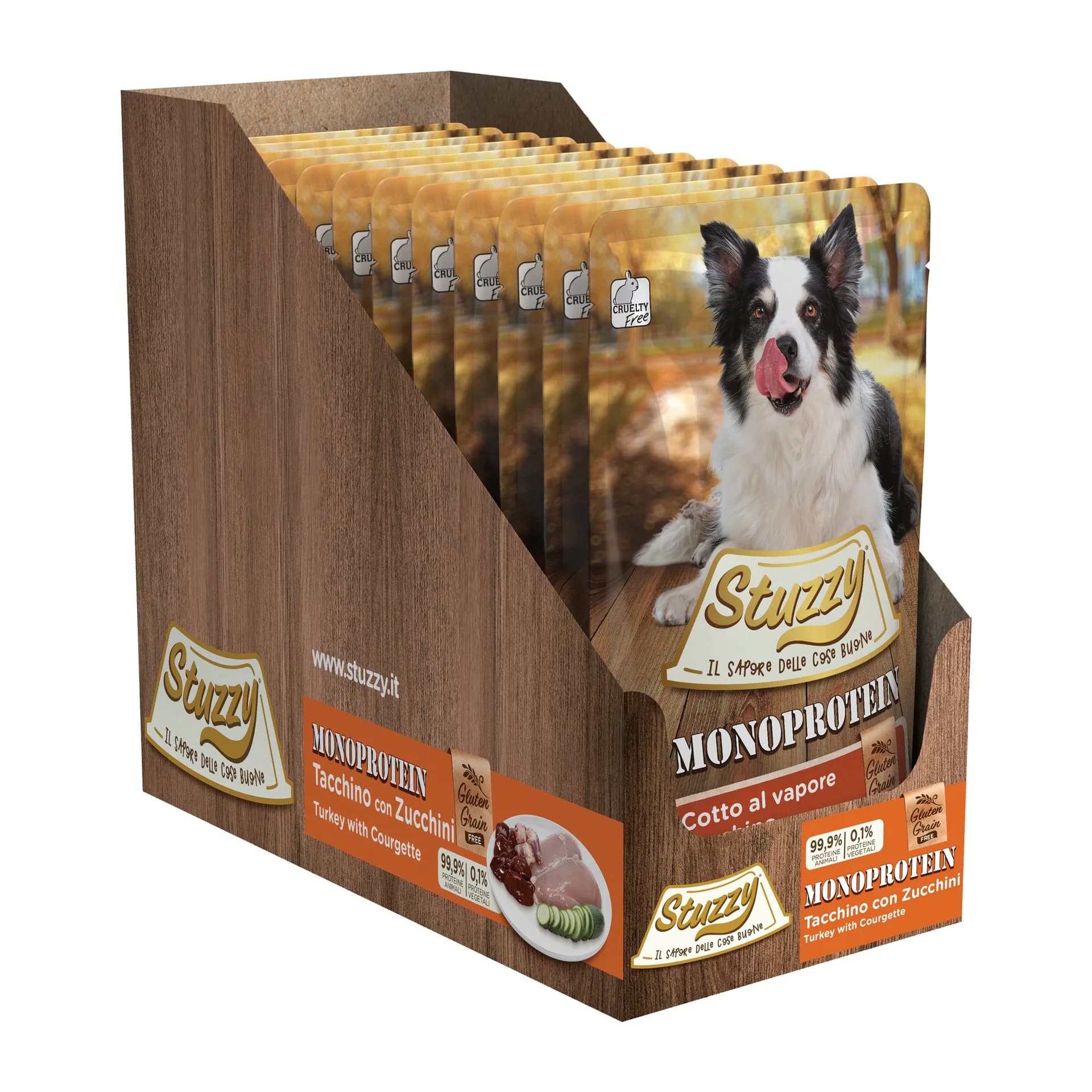 Stuzzy Monoprotein karma mokra dla psa świeży indyk z cukinią pasztet saszetka 150 g