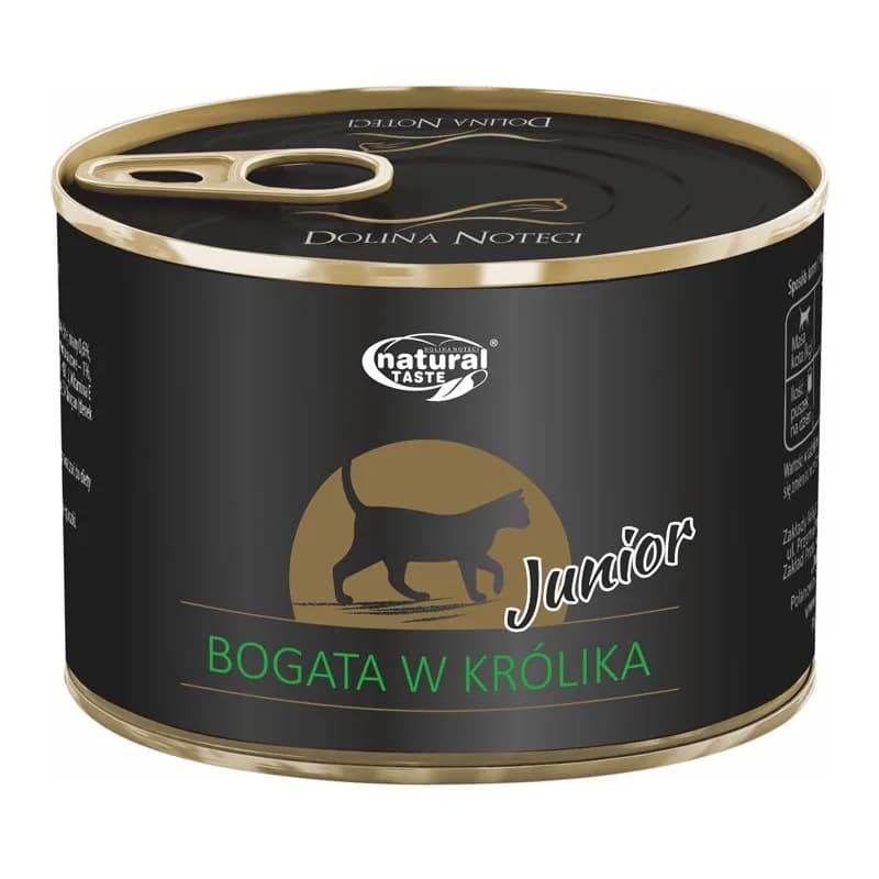 Dolina Noteci Natural Taste puszka dla juniora bogata w królika 185 g