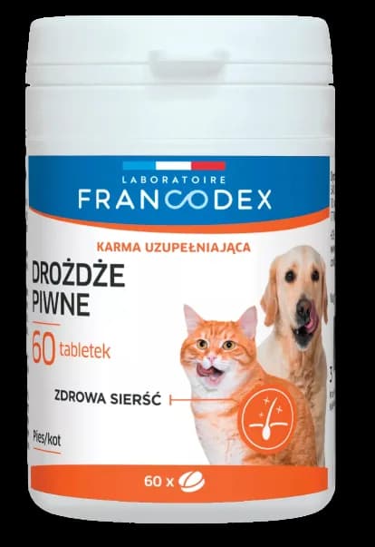 Francodex PL Drożdże piwne dla psów i kotów 60 tabletek