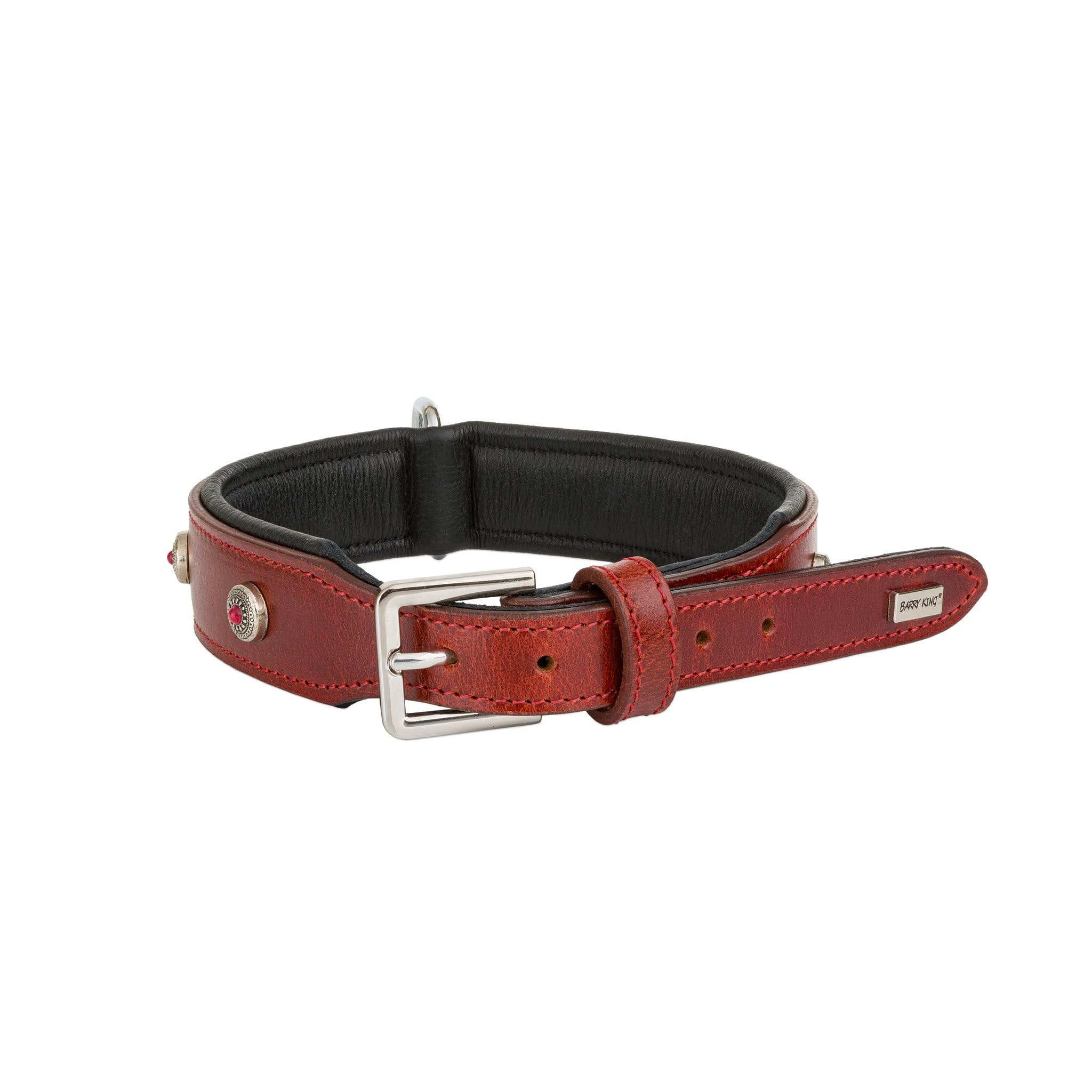 Barry King Obroża skórzana – M 55 cm/34 mm