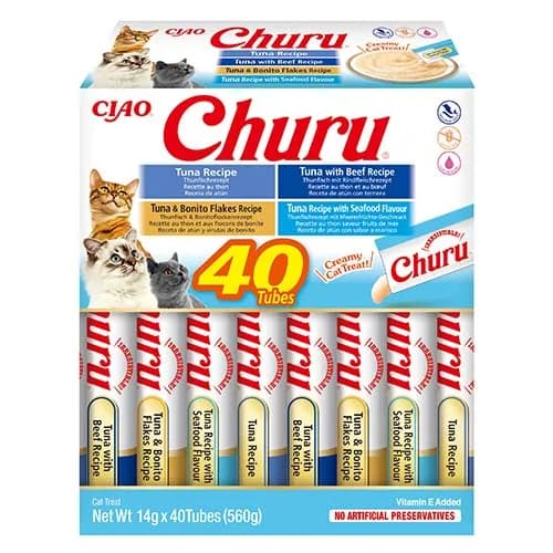 INABA Cat Churu Varieties przysmak dla kotów Tuna 40 × 14 g