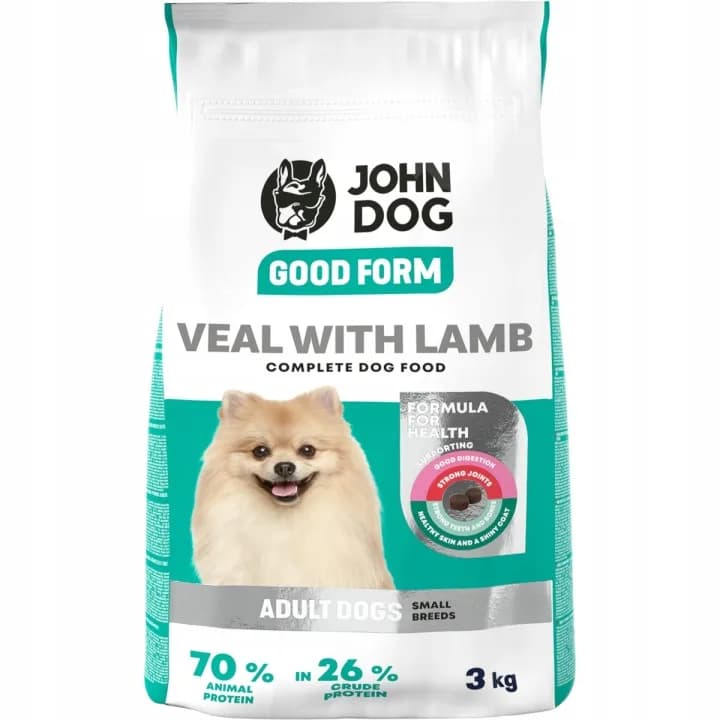 John Dog Good Form karma sucha małe rasy cielęcina z jagnięciną