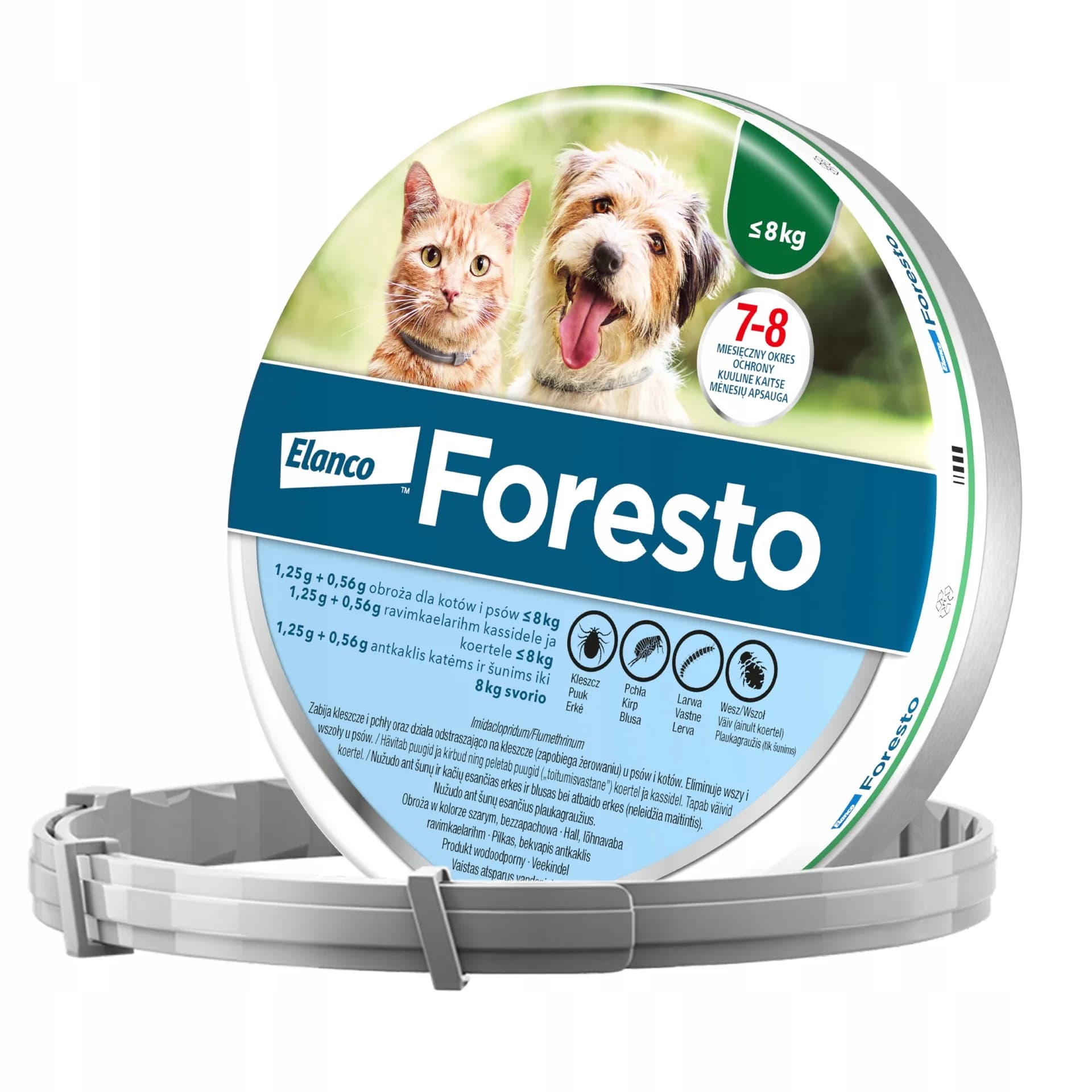Elanco Foresto obroża dla psa i kota długość poniżej 8 kg 38 cm