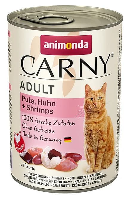 Animonda Carny kot karma mokra dla dorosłych kotów Wołowina i indyk krewetki