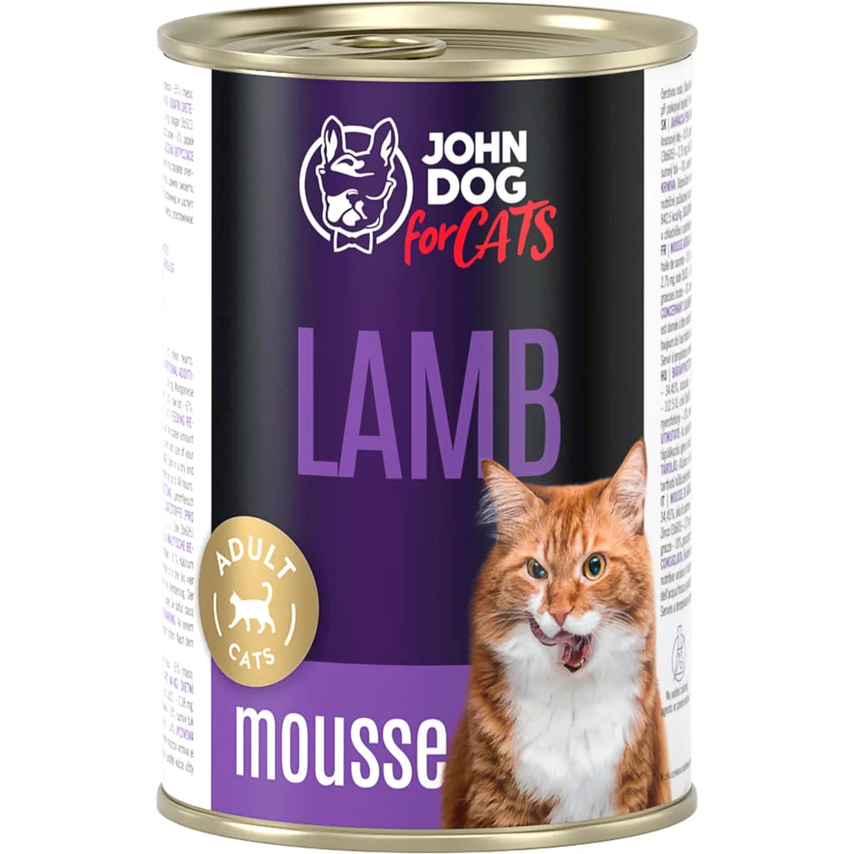 John Dog for Cats Jd for Cats Adult karma jagnięcina mus puszka 400 g