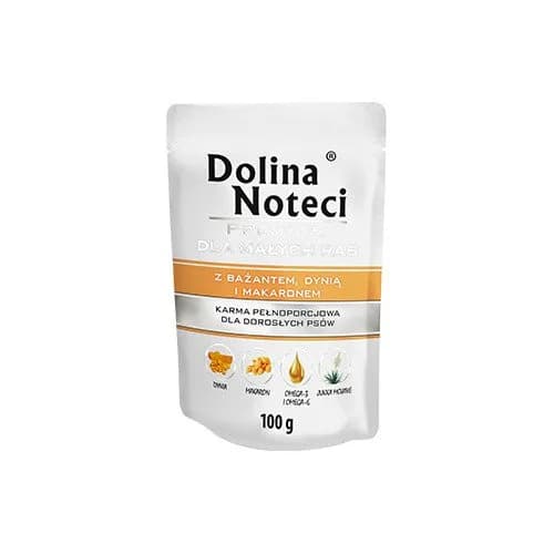 Dolina Noteci Premium małe Rasy saszetka z Bażantem, Dynią i Makaronem dla psa 100 g
