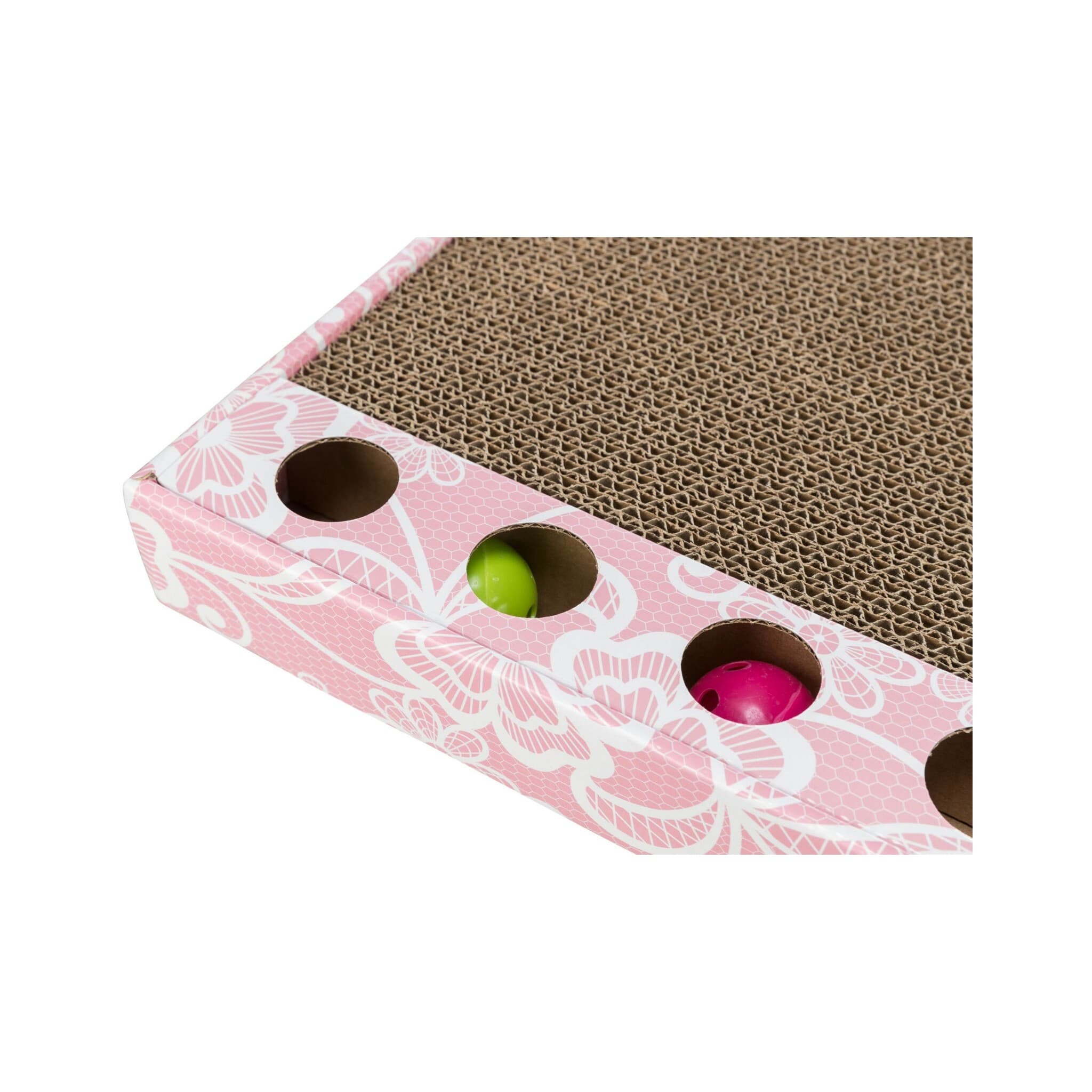 Trixie drapak leżący kartonowy z zabawkami dla kota