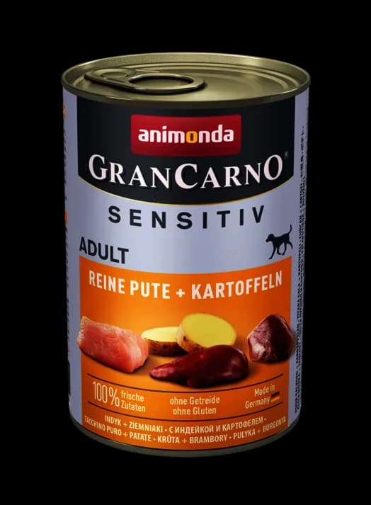 Animonda GranCarno Sensitiv karma mokra dla dorosłych psów Indyk z ziemniakami