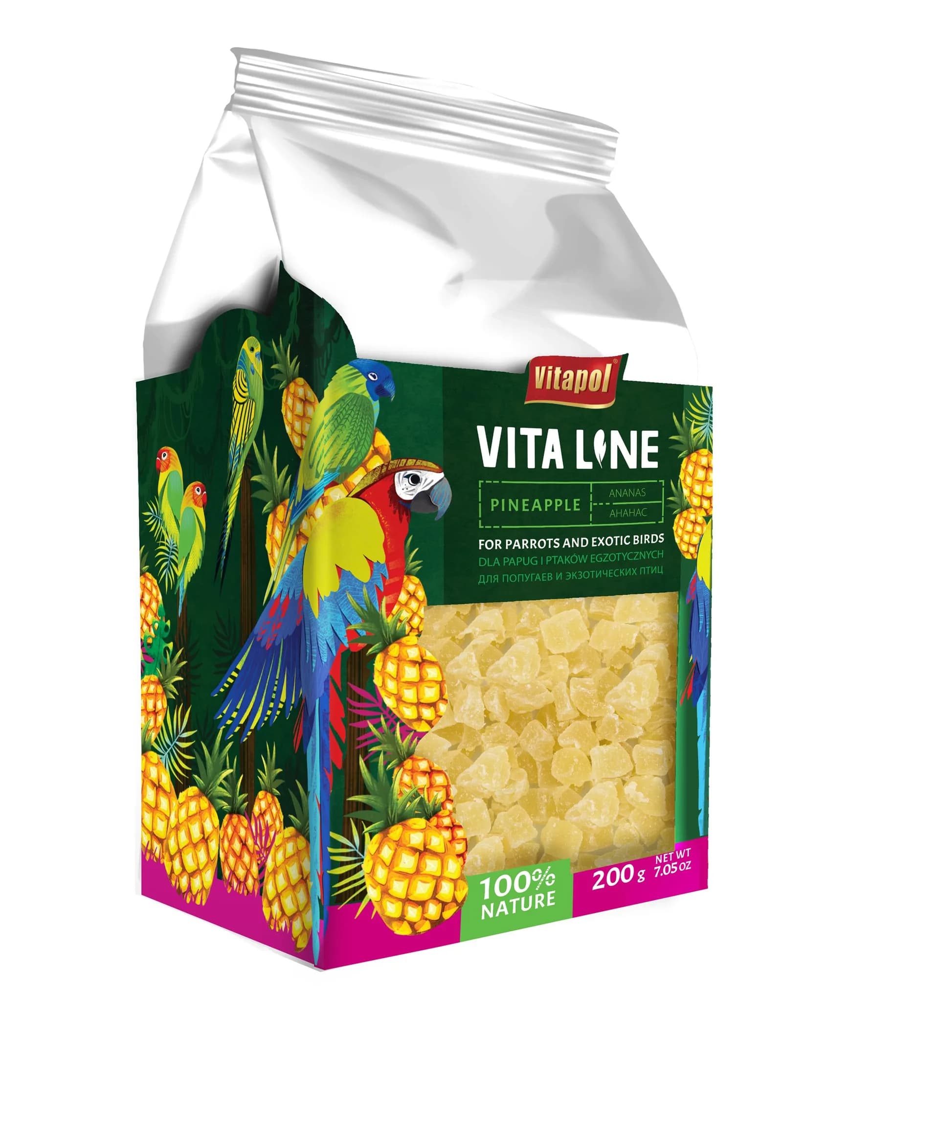Vitapol Vitaline przysmak dla papug i ptaków egzotycznych Ananas 200 g