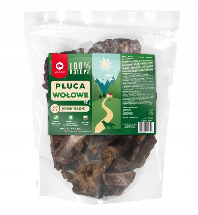 Maced Naturalny Przysmak dla psa Płuca Wołowe 100% Natura – 350 g