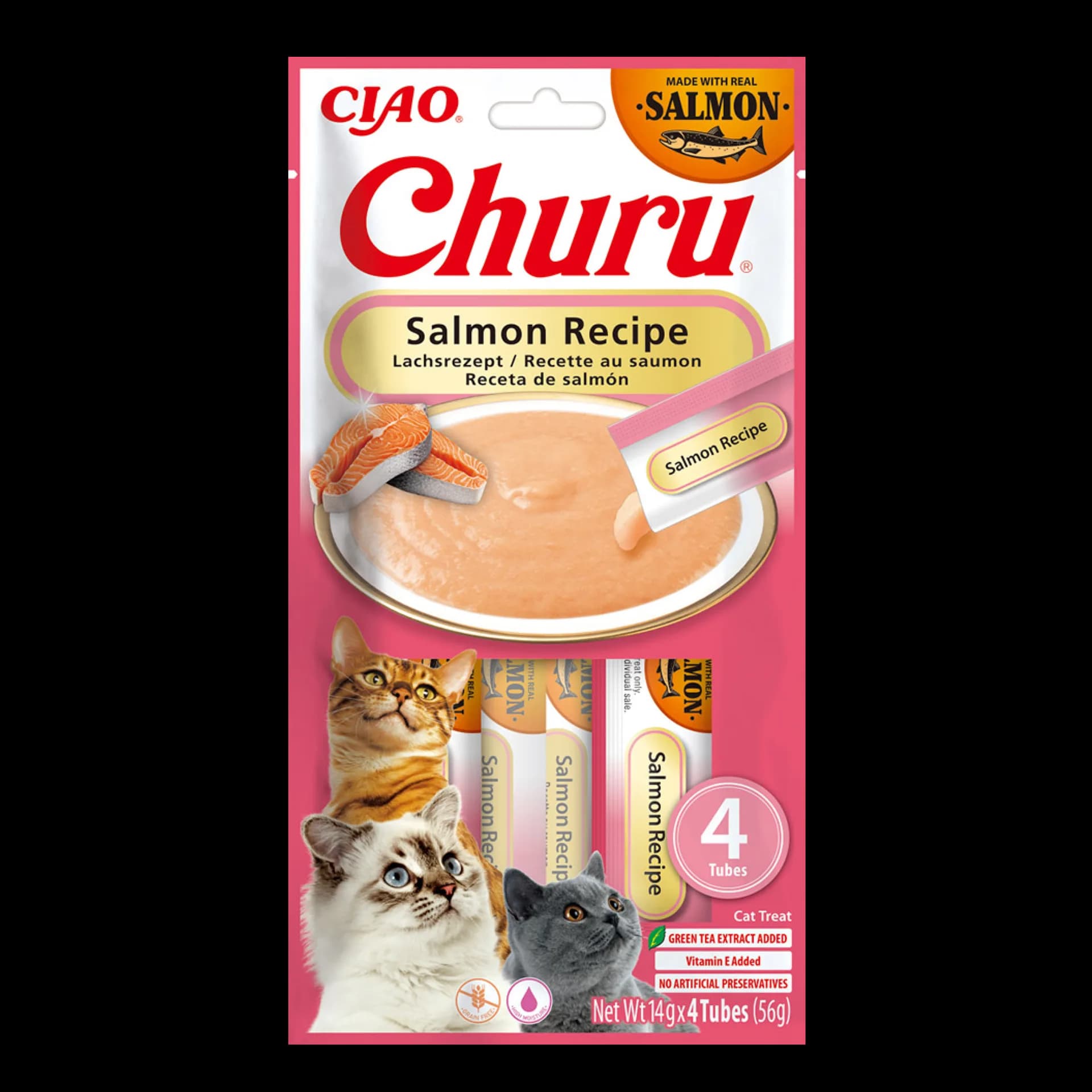 INABA Cat Churu przysmak dla kota Łosoś 4 × 14 g 56 g