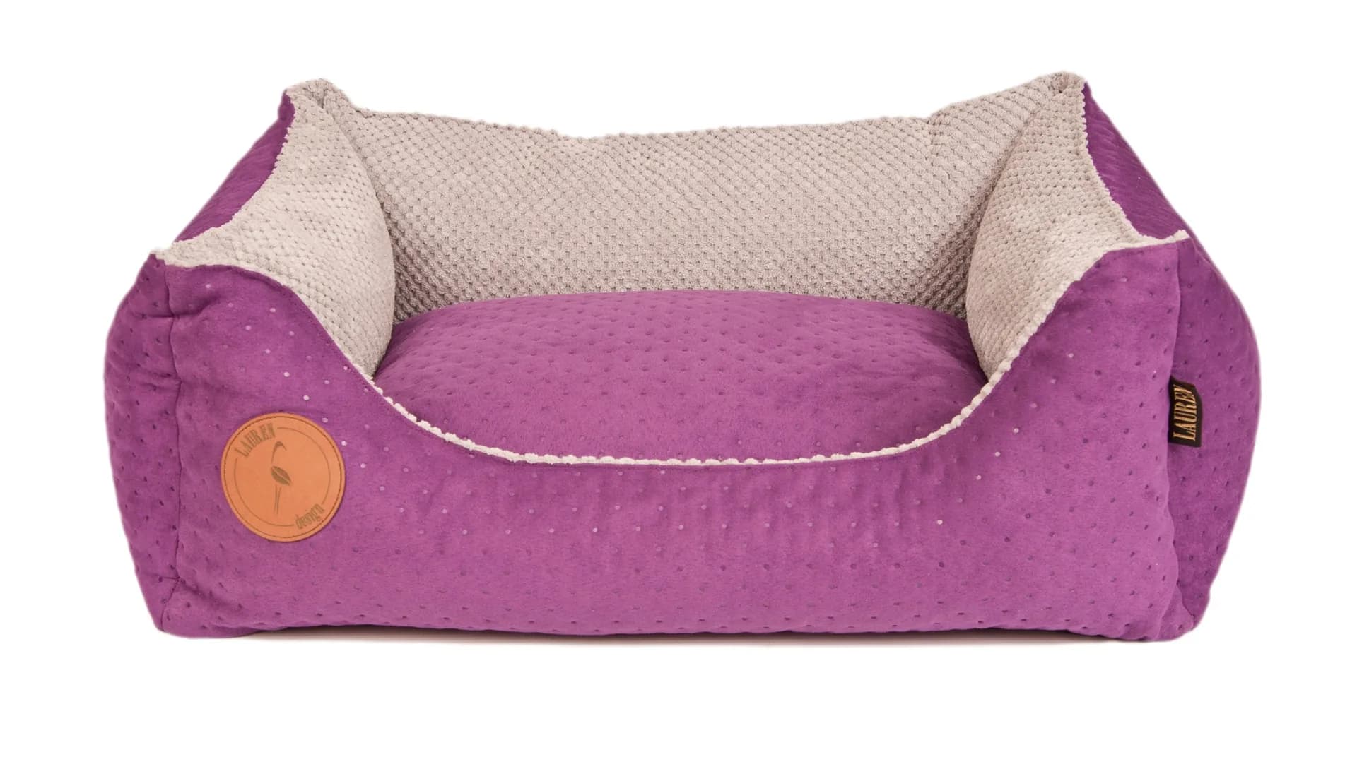 Lauren Design Legowisko pikowane Cezar dla psa i kota – brązowy, 60 × 50
