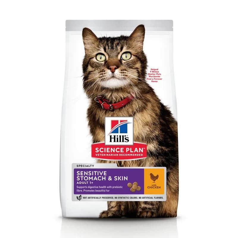 Hill's Sp Feline Adult Sensitive Stomach Skin karma sucha dla dorosłych kotów 7 kg